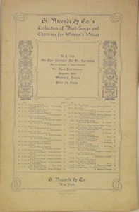 On The Terrace At St Germain Choral Score Vintage 3 Part 1925 Out of Print - Picture 1 of 1