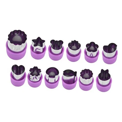 Set mit 12 Mini Ausstechformen Lebensmittel Sandwiches Gemüse Ausstecher Formen - Bild 1 von 4