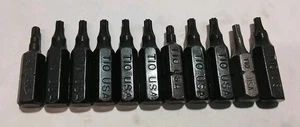 USA-MADE 11PC TORX T-10 SECURITY TAMPER PROOF 1/4"-1" BLACK OXIDE IMPACT DRIVER - Picture 1 of 6