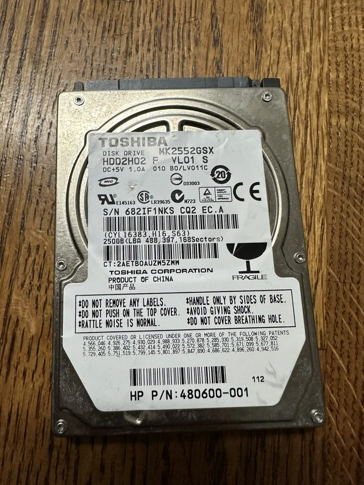 Toshiba  2.5 in SATA III Hard Drive 250GB - Image 1 of 2
