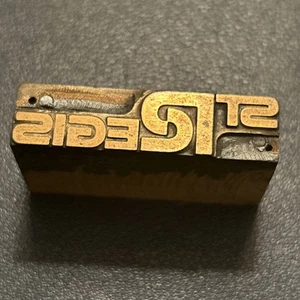 St Regis Papier Firmenlogo | Vintage Buchdruck Druckblock - Bild 1 von 3