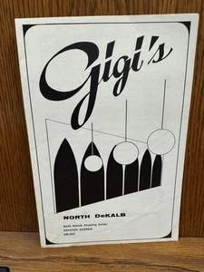 Vintage Gigis Restaurant Menu From North DeKalb Shopping Center Decatur GA 1960s - Picture 1 of 3
