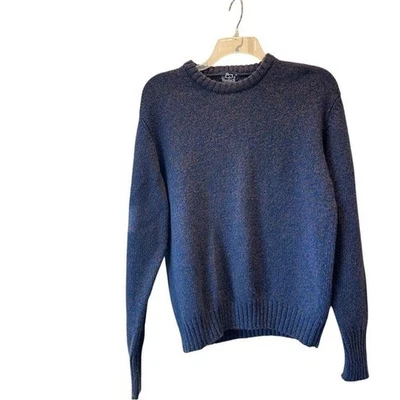 Suéter Vintage Lana Woolrich Cuello Redondo Azul Mármol Púrpura Gris Talla Grande Foto 1 de 4