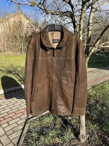 GIMOS Men’s Soft Leather Jacket 50 L Brown Western Gimo’s Vintage - Picture 1 of 24