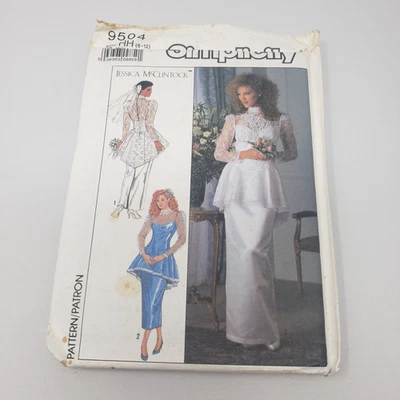 Vestido de novia Simplicity 9504 Jessica McClintock patrón de costura dama de honor 14-20 Foto 1 de 4