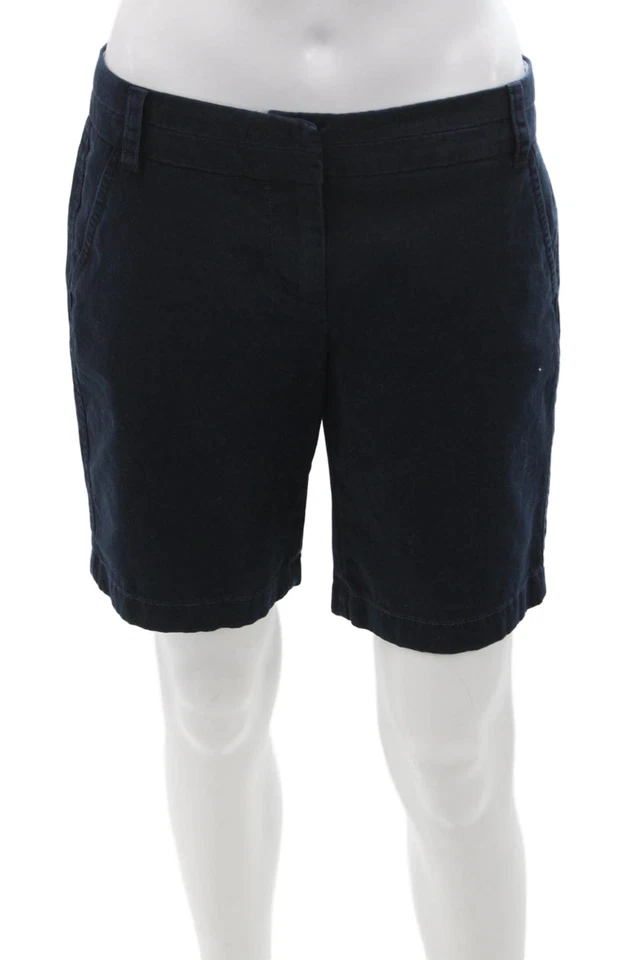 Bermudas Chinas J Crew Unisex Azul Oscuro 100% Algodón Botón Talla 2 Foto 1 de 4