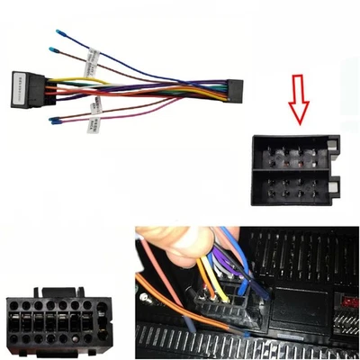 Arnés de cableado ISO universal de 16 pines adaptador de radio de coche conector cable plug play Foto 1 de 4