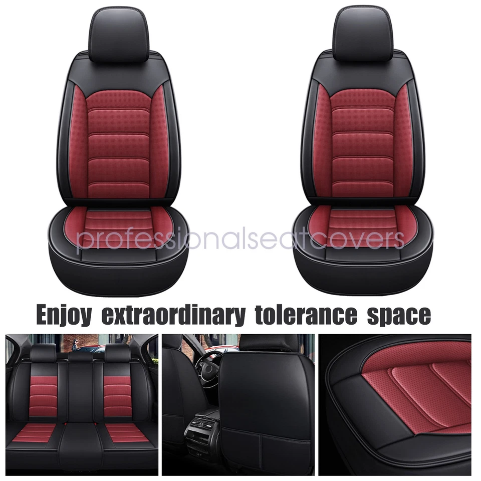 Fit For BMW Luxury Car Seat Covers Leather 5-Seats Full Set Front & Rear Cover Foto 1 de 4