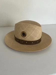 Estate Oleg Cassini Mens 7 1/4 Vintage Panama Sombrero Style Hat Excellent - Picture 1 of 5
