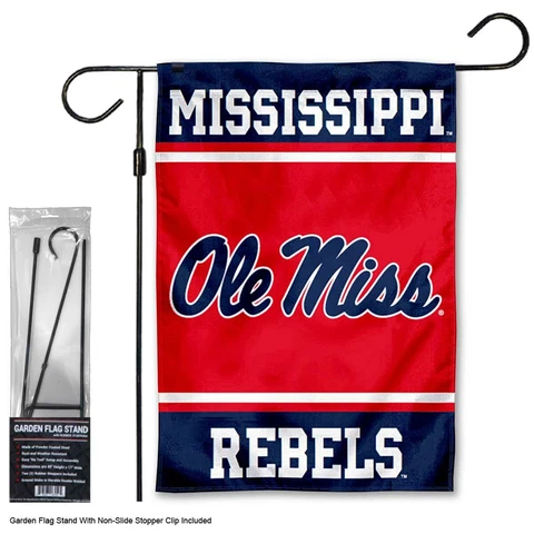 Ole Miss Garden Flag and Stand Pole Kit Cover