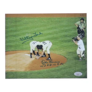 WHITEY FORD DON LARSEN SIGNED WS PG 10-8-56 FINAL GAME OLD YANKEE STADIUM PHOTO - Picture 1 of 4