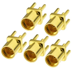 50 x MMCX Female Jack Thru Hole PCB Mount solder connector straight goldplated  - Picture 1 of 5