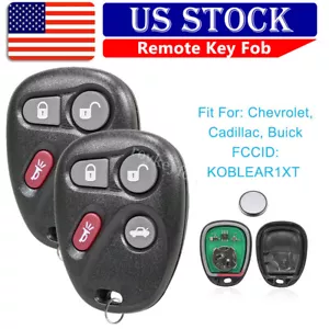 2 For 2001 2002 2003 2004 2005 Chevrolet Malibu Remote Car Keyless Entry Key Fob - Picture 1 of 8