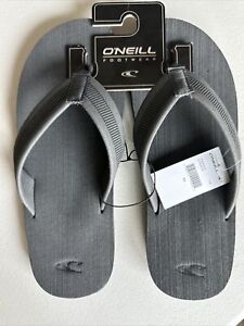 O'Neill Surf Co. Expedition Gray Black Sandals Flip Flops Men's Size 11 NWT