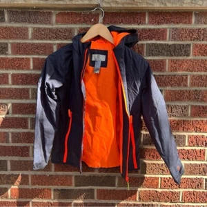Champion Navy Blue and Orange Boy’s Weather Full Zip Jacket - Picture 1 of 3