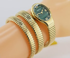 New Invicta 44976 Mayamar Women's Wrap Bracelet Watch Malachite Quartz Gold 24mm