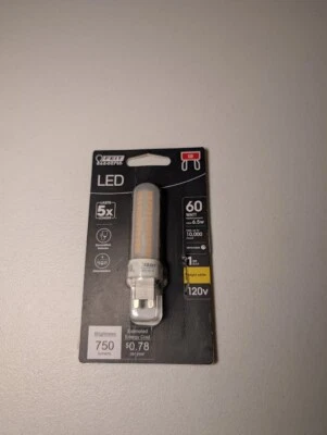 Feit Electric LED 60W G9 Dimmable Light Bulb, 750 Lumens, 120V, Open Box - Image 1 of 2