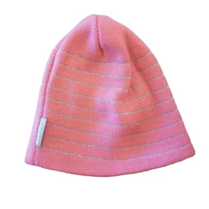 Gerry Girl's Pink Silver Striped Acrylic Beanie - Picture 1 of 6