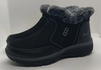 Skechers Easy Going Warm Escape Womens Boots Shoes Size 7.5 Black - Image 1 of 4