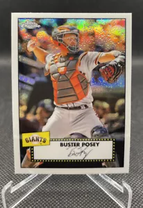 2021 Topps Series 1 BUSTER POSEY San Francisco Giants 1952 Redux Chrome TC52-8 ⚾ - Picture 1 of 2