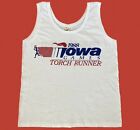 VTG 80&#39;s Iowa Games 1988 Tank Top Shirt USA Torch Runner Screen Stars 17x18