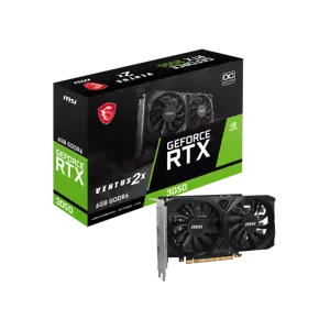 MSI GeForce RTX 3050 VENTUS 2X 6G OC GDDR6 G3050V2X6C PCIe 4.0 x16 Graphics card - Picture 1 of 6