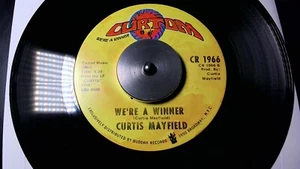 CURTIS MAYFIELD- WE'RE A WINNER / GET DOWN /CURTOM CR1966/ SOUL/FUNK/ 7" SINGLE - Picture 1 of 2