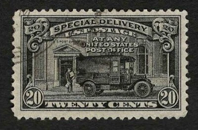 US 1951 #E19 Special Delivery 20c Black Post Office Truck VF-XF Used - Image 1 of 2