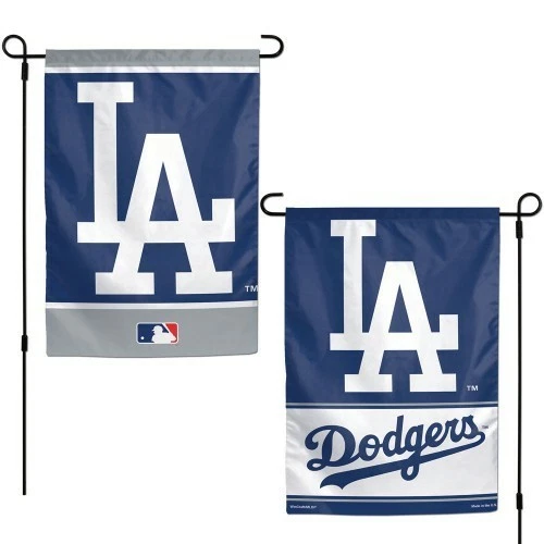 LOS ANGELES LA DODGERS 2 SIDED GARDEN FLAG 12"X18" YARD BANNER MLB LICENSED - Image 1 of 1