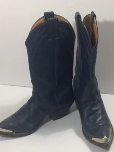 Nocona Damen Western 7550 Navy Stiefel Hirsch gegerbt Größe 5 D Cowboy Splitter Spitze Pro - Bild 1 von 11