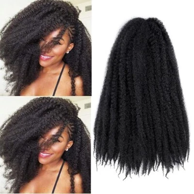 4Pack Marley Afro Twist Braiding Hair  [ 24" ]  Inch Hair Crochet Braids Long - Image 1 of 4