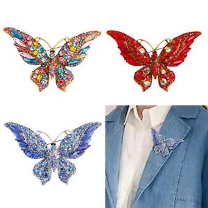 Rhinestone Butterfly Brooch Pin Diamond Cute Animal Clothing Decoration