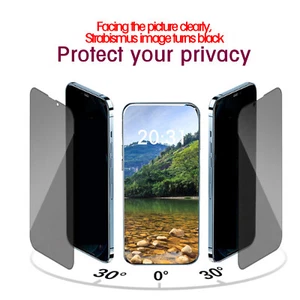 Privacy Protect Tempered Glass Screen For iPhone 16 15 14 13 max 6/7/8 X XR XS - Picture 1 of 7