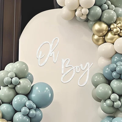Letrero Oh Boy para telón de fondo, fieltro recortado Letrero de letras Oh Boy para bebé de primer cumpleaños  Foto 1 de 4