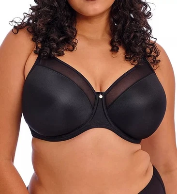 Sujetador liso Elomi 4301 con aros sin forro camiseta negra desnuda nuevo sin etiquetas Foto 1 de 2