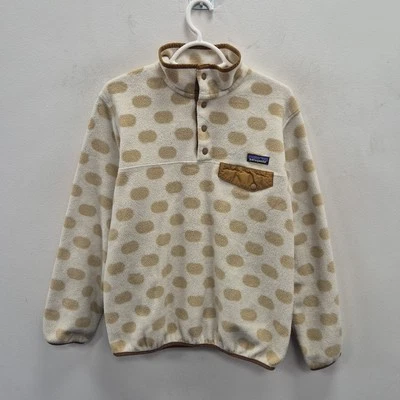 Jersey Patagonia Synchilla Snap T polar ártico blanco lunares mediano Foto 1 de 4