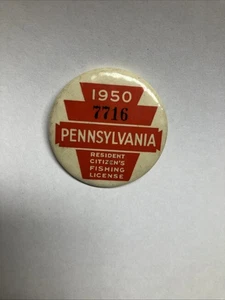 1950 PENNSYLVANIA RESIDENT CIT. FISHING LICENSE 7716 Low Number!!! 🔥 - Picture 1 of 7