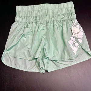 Free People Movement The Way Home Shorts Women's Medium Mint Green High Rise - Picture 1 of 15