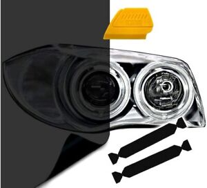 VViViD Air-Tint Extra-Wide Headlight Taillight Vinyl Tint Wrap(Dark Black)