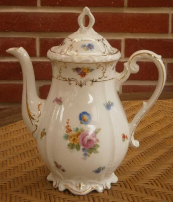 Antik: alte BAVARIA AG ULLERSRICHT Art deco Kaffeekanne , Porzellan; 2 L - Bild 1 von 4