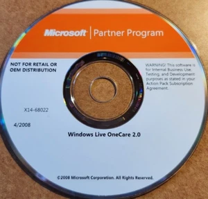 Microsoft Windows Live OneCare 2.0 CD X14068022 4/2008 - Picture 1 of 1