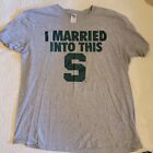 Msu Michigan State Spartans Grey T-Shirt - I Married Into This - Xl Mens