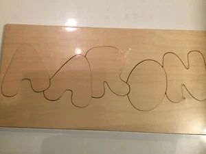 Handmade USA Stout Sprout Wood Name Puzzled Board "AARON" - Picture 1 of 2