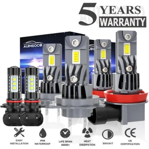 For Buick Regal Sedan 4-Door 2011-2013 LED Headlight Hi Low Fog Light Bulbs Kit - Picture 1 of 19