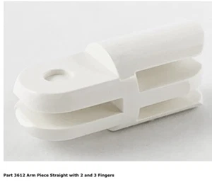 Lego 1x 3612 Brazo Blanco Pieza Recto con 2 y 3 Dedos Robot 6951 - Imagen 1 de 1