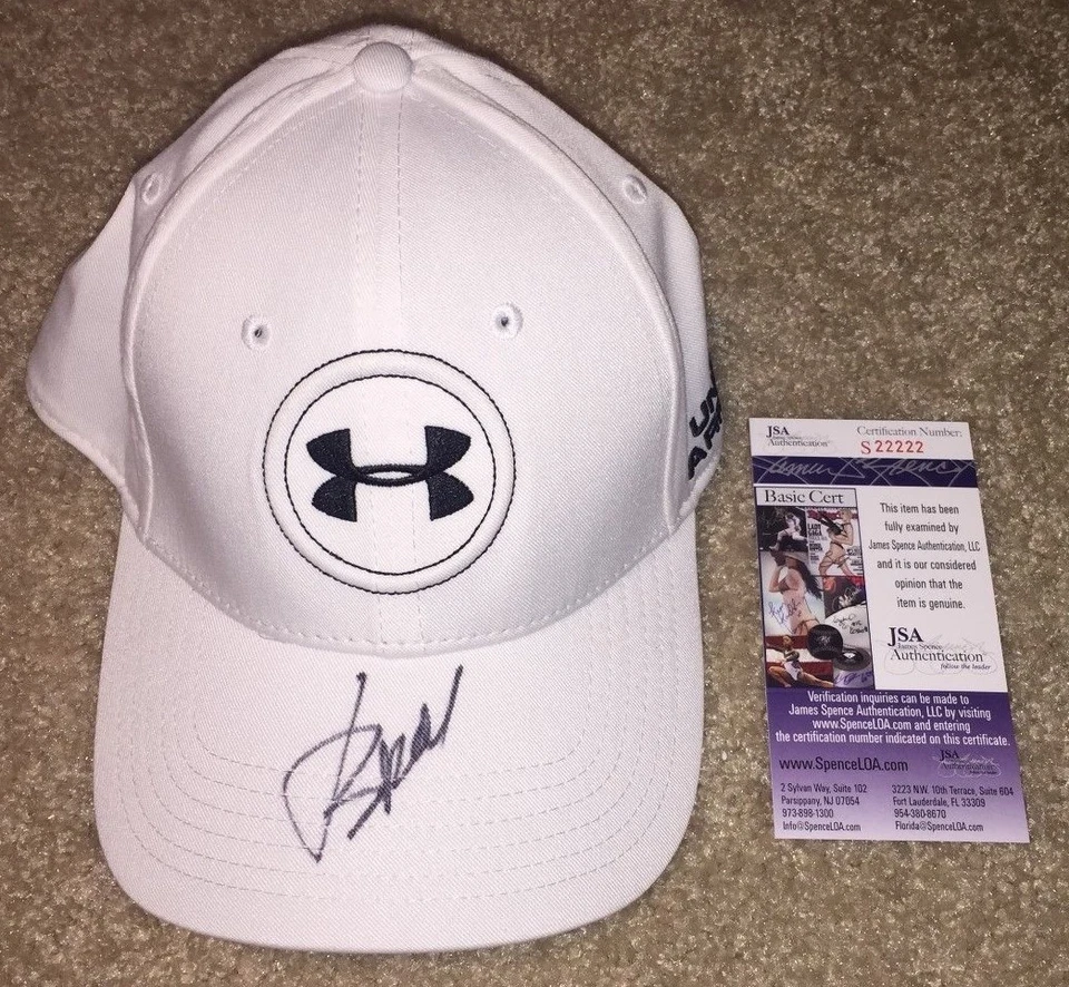 JORDAN SPIETH FIRMADO UNDER ARMOUR HAT MASTERS US OPEN 2015 2025 JSA Foto 1 de 1