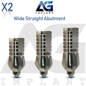 2 Wide Straight Prosthetic Aesthetic Titanium For Hexagon 2.42mm Connection - Imagen 1 de 4