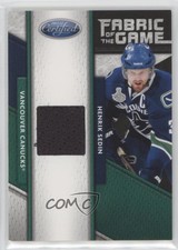 2011-12 Certified Fabric of the Game Materials /399 Henrik Sedin #144 HOF