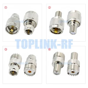 1pcs UHF PL-259 SO-239 Male Female to F Male Female RF Coaxial Connector Adapter - Bild 1 von 6