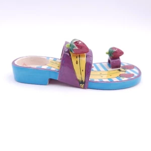 Diane's Happy Toes Barefoot Banana Berry Flip Flop Sandal Tealight 2004 Summer - Picture 1 of 10